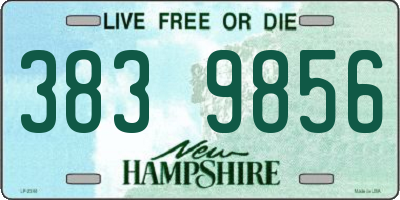 NH license plate 3839856