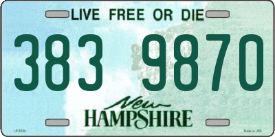 NH license plate 3839870