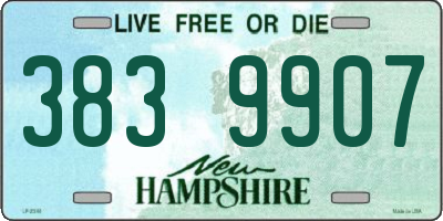 NH license plate 3839907