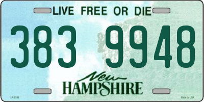 NH license plate 3839948