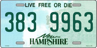 NH license plate 3839963