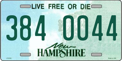 NH license plate 3840044