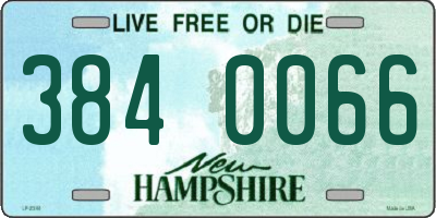 NH license plate 3840066