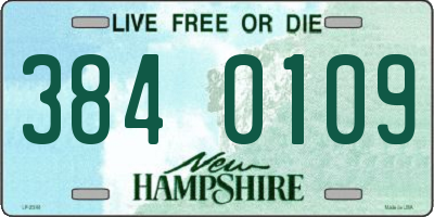 NH license plate 3840109