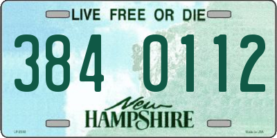 NH license plate 3840112