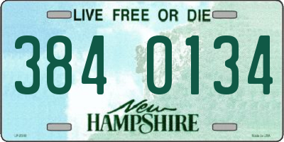 NH license plate 3840134