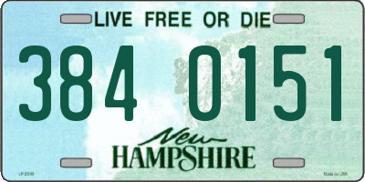 NH license plate 3840151