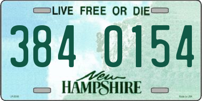 NH license plate 3840154