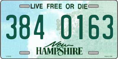 NH license plate 3840163