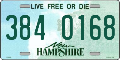 NH license plate 3840168