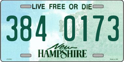 NH license plate 3840173