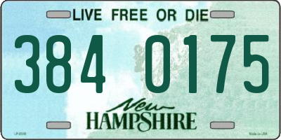 NH license plate 3840175