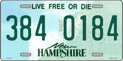 NH license plate 3840184