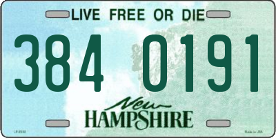 NH license plate 3840191