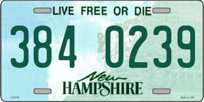 NH license plate 3840239