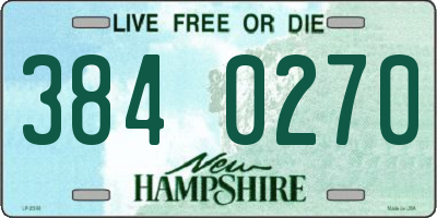 NH license plate 3840270