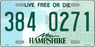 NH license plate 3840271
