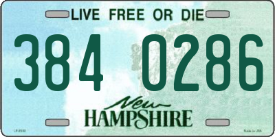 NH license plate 3840286