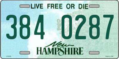 NH license plate 3840287