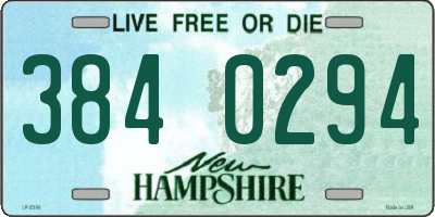 NH license plate 3840294