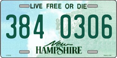NH license plate 3840306
