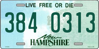 NH license plate 3840313