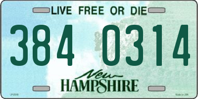 NH license plate 3840314