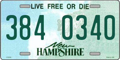 NH license plate 3840340