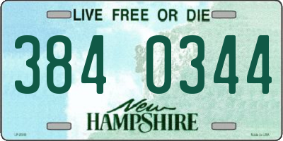 NH license plate 3840344
