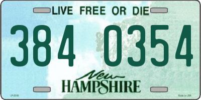 NH license plate 3840354