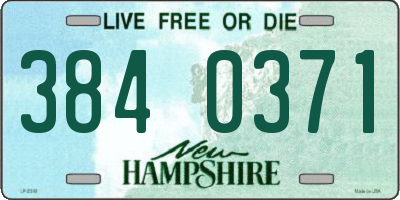 NH license plate 3840371