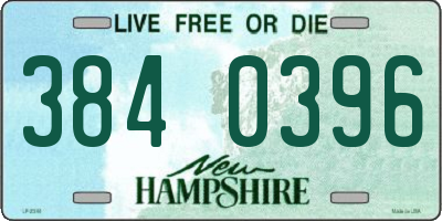 NH license plate 3840396