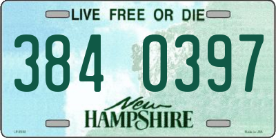 NH license plate 3840397