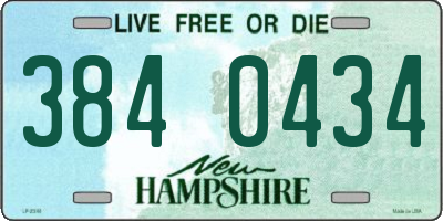 NH license plate 3840434