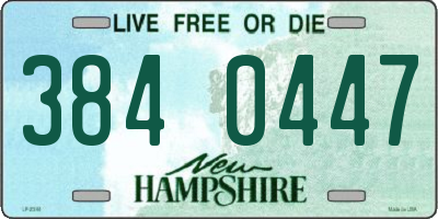 NH license plate 3840447