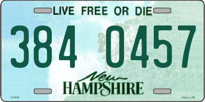NH license plate 3840457