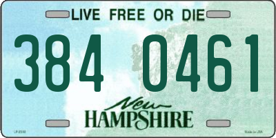 NH license plate 3840461