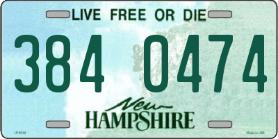 NH license plate 3840474