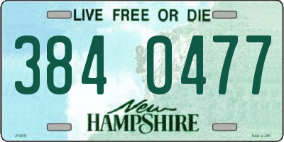 NH license plate 3840477