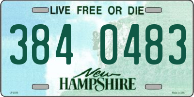 NH license plate 3840483