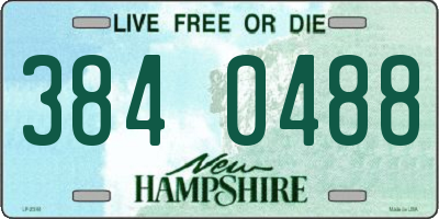 NH license plate 3840488