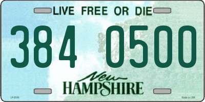 NH license plate 3840500