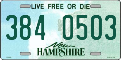 NH license plate 3840503
