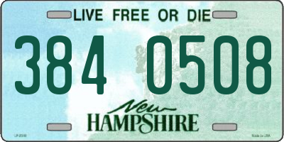 NH license plate 3840508