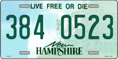 NH license plate 3840523