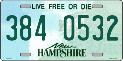 NH license plate 3840532