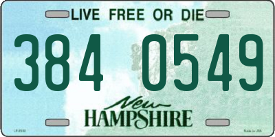 NH license plate 3840549