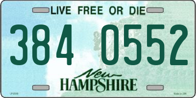 NH license plate 3840552