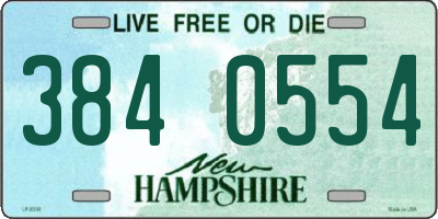 NH license plate 3840554