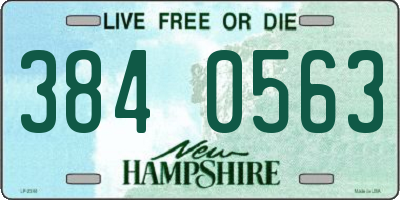NH license plate 3840563